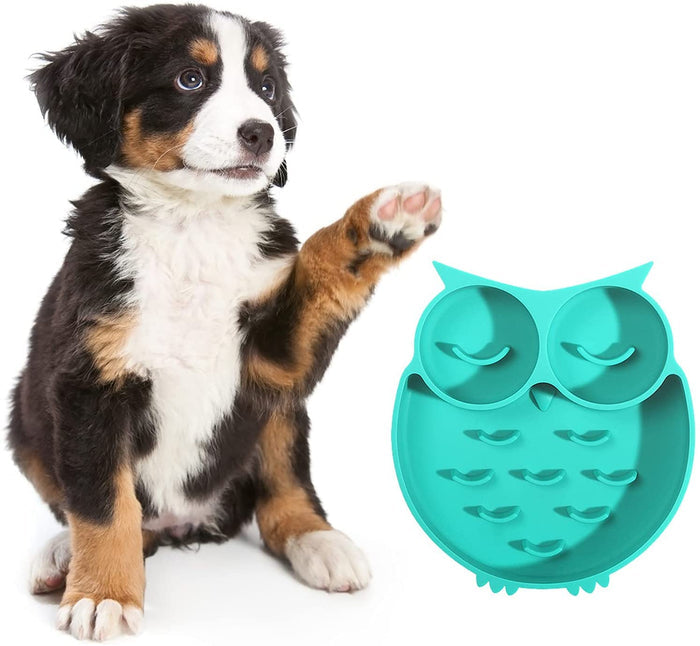 Slow Feeder Dog Bowl with Suction Cups | Interactive Puzzle for Dogs & Cats