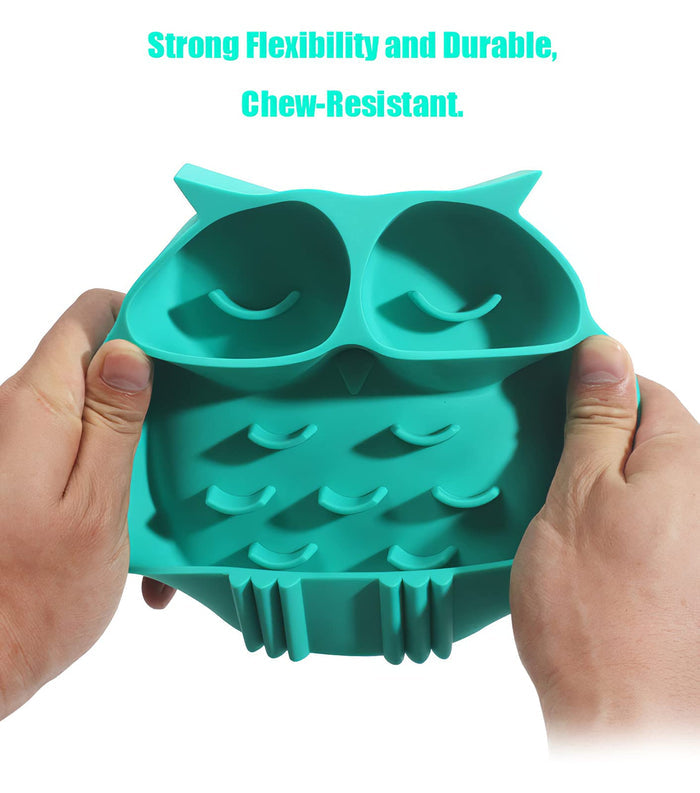 Slow Feeder Dog Bowl with Suction Cups | Interactive Puzzle for Dogs & Cats