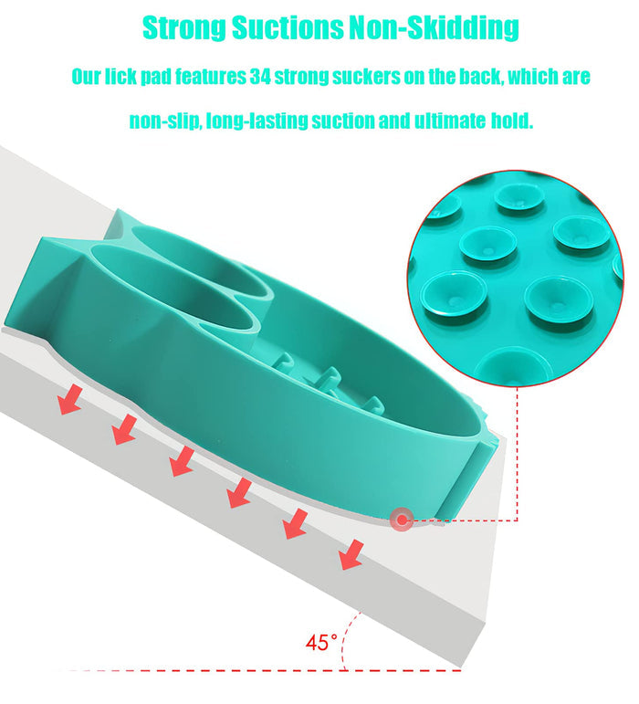 Slow Feeder Dog Bowl with Suction Cups | Interactive Puzzle for Dogs & Cats