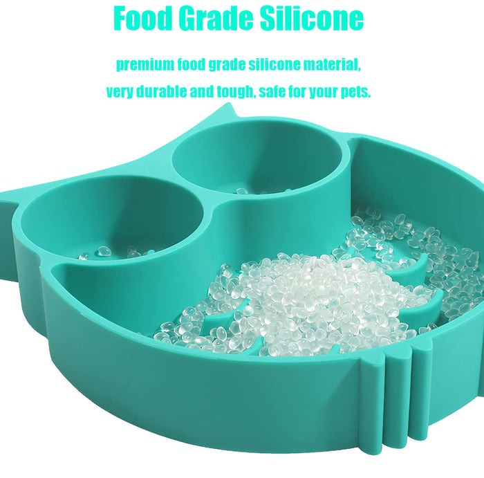 Slow Feeder Dog Bowl with Suction Cups | Interactive Puzzle for Dogs & Cats
