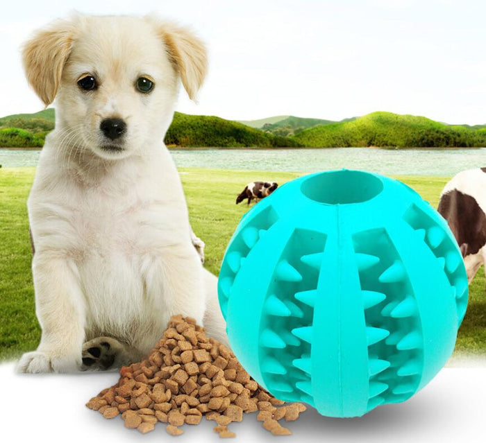 Slow Feeder Treat Ball for Puppies – Interactive Rubber Treat Dispensing Toy