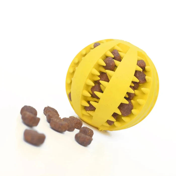Slow Feeder Treat Ball for Puppies – Interactive Rubber Treat Dispensing Toy