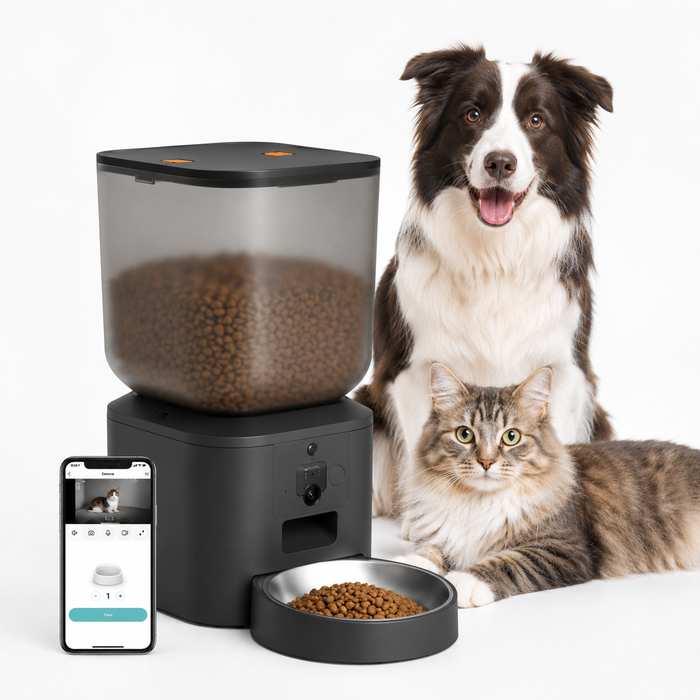 Smart Automatic Pet Feeder 8L with HD Camera, WiFi Control & Voice Recorder