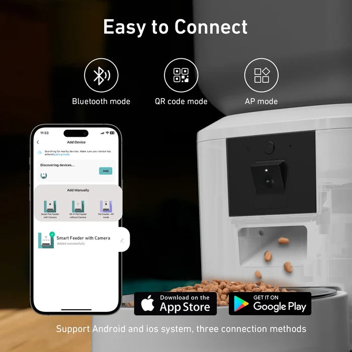 Smart Automatic Pet Feeder 8L with HD Camera, WiFi Control & Voice Recorder