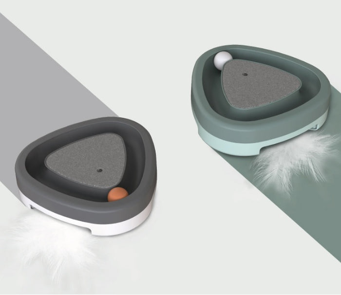 Smart Electric Interactive Pet Triangle Turntable Toy