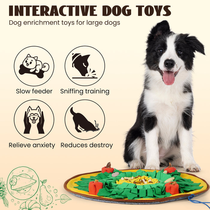 Snuffle Feeding Mat for Dogs – Interactive Treat Puzzle Enrichment Mat
