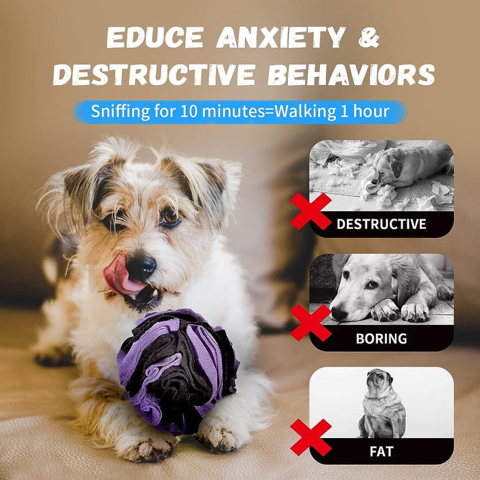 Snuffle Puzzle Ball for Dogs – Interactive Treat Dispensing Enrichment Toy