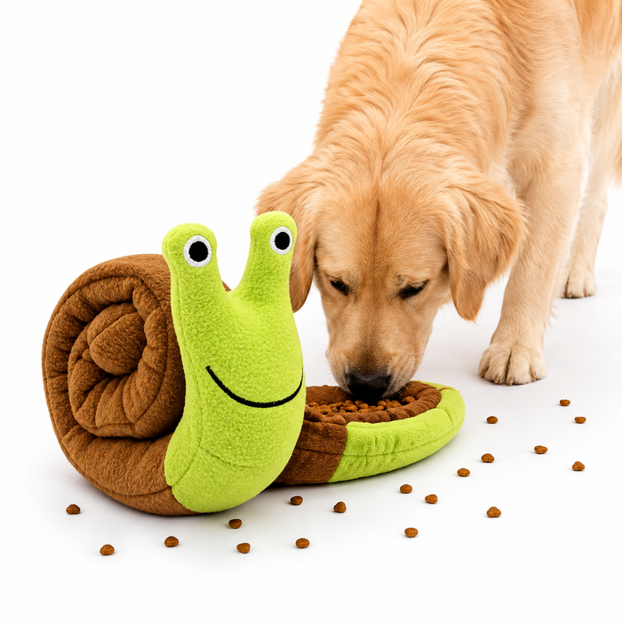 Snuffle Snail Dog Toy | Interactive Plush Puzzle & Slow Feeder for Dogs