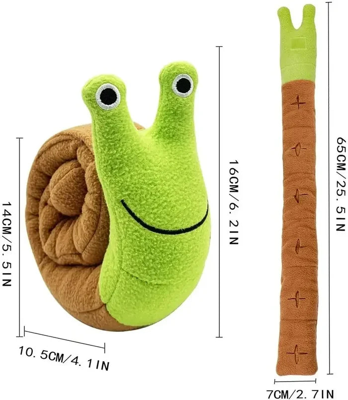 Snuffle Snail Dog Toy | Interactive Plush Puzzle & Slow Feeder for Dogs