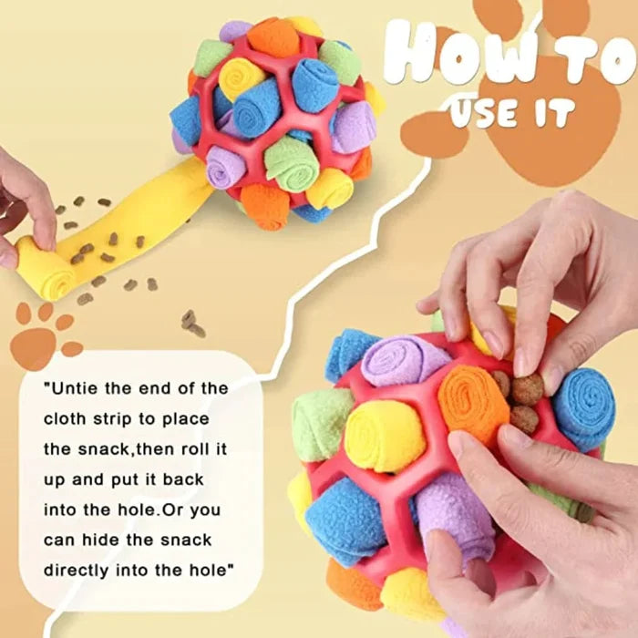 Snuffle Treat Ball for Dogs – Interactive Treat Dispensing Puzzle Toy