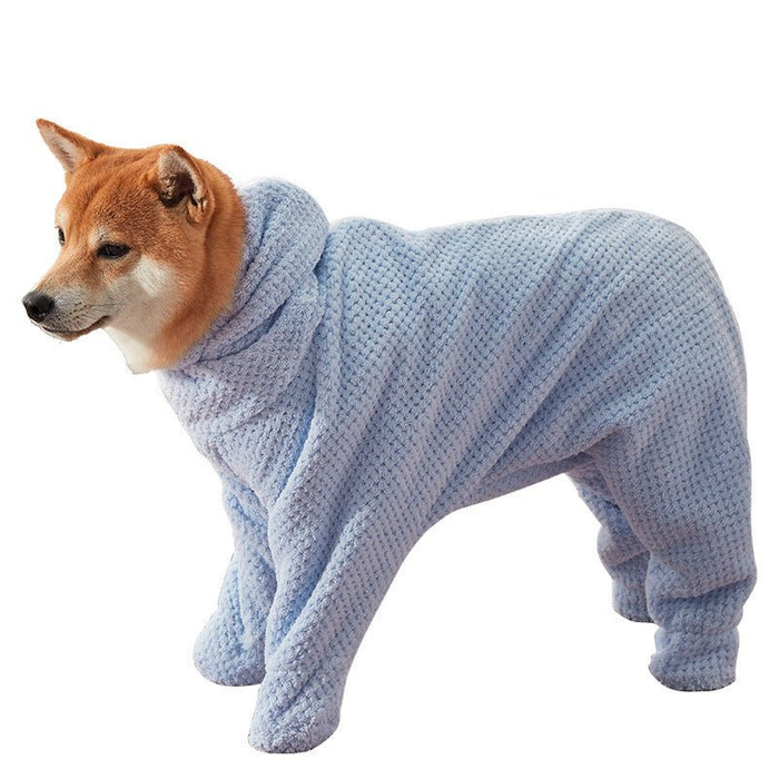 Soft Full-Body Dog Bathrobe for Maximum Warmth – Absorbent, Adjustable Fit, Full Coverage for Dogs in a Robe