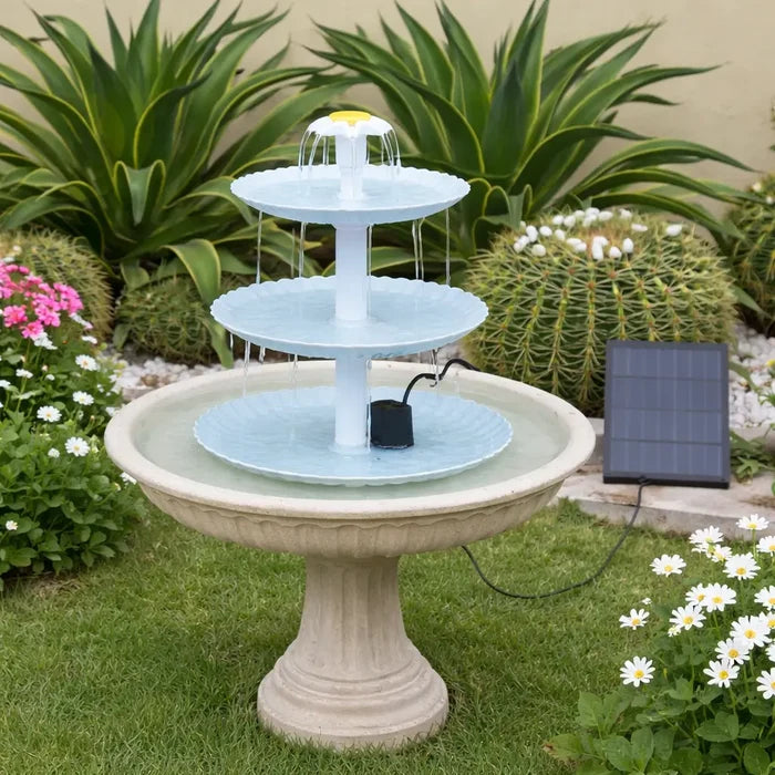Solar Bird Bath Fountain – 3 Tier Solar Water Fountain for Garden & Bird Bath (3.5W)