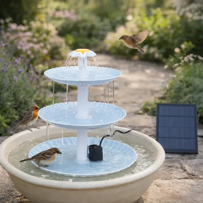 Solar Bird Bath Fountain – 3 Tier Solar Water Fountain for Garden & Bird Bath (3.5W)