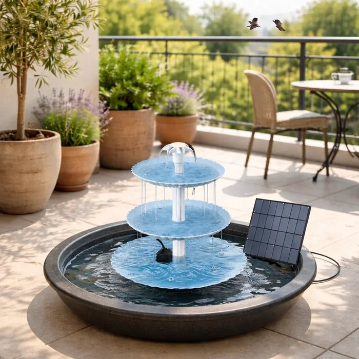 Solar Bird Bath Fountain – 3 Tier Solar Water Fountain for Garden & Bird Bath (3.5W)