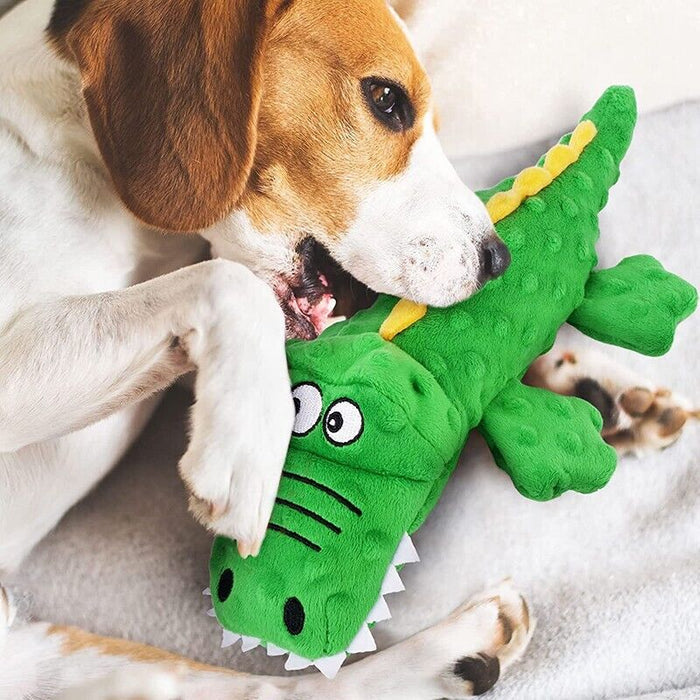 Squeaky Crocodile Puppy Toy – Chew, Tug & Interactive Play Toy
