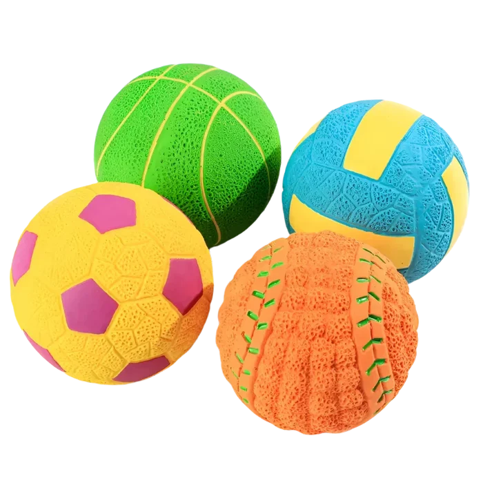 Squeaky Fetch Balls | Interactive Dog Toys – Durable Latex Play Set
