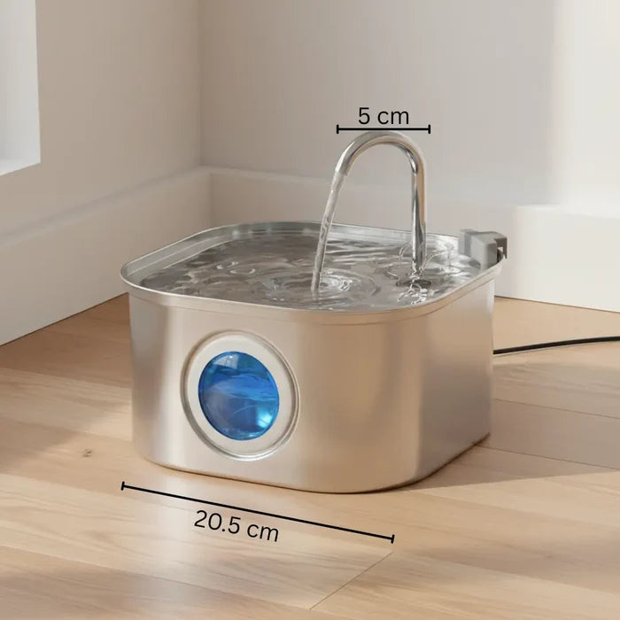 Stainless Steel Cat Water Fountain 3.2L – Automatic Pet Drinking Fountain