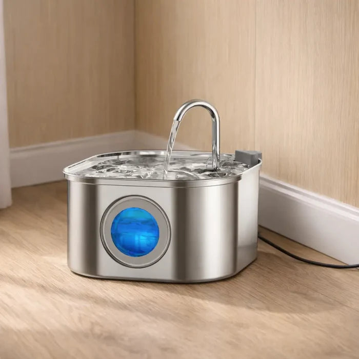 Stainless Steel Cat Water Fountain 3.2L – Automatic Pet Drinking Fountain