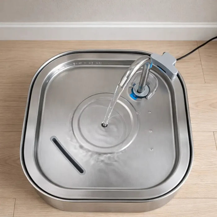 Stainless Steel Cat Water Fountain 3.2L – Automatic Pet Drinking Fountain