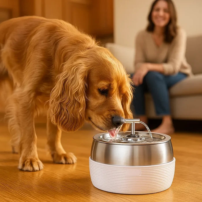 Stainless Steel Pet Water Fountain – Automatic Flowing Drinking Fountain for Cats & Dogs