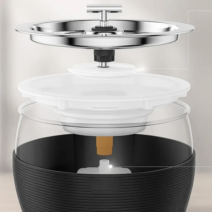 Stainless Steel Pet Water Fountain – Automatic Flowing Drinking Fountain for Cats & Dogs