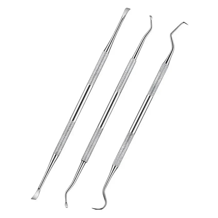 Stainless Steel Tooth Scaler & Scraper | 3pcs Set - Pet Dental Cleaning Tool