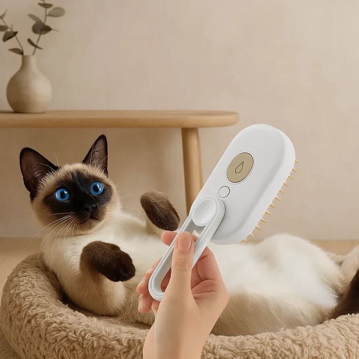 Steam Cat Brush | Anti-Shedding Grooming Comb for Shiny & Healthy Fur