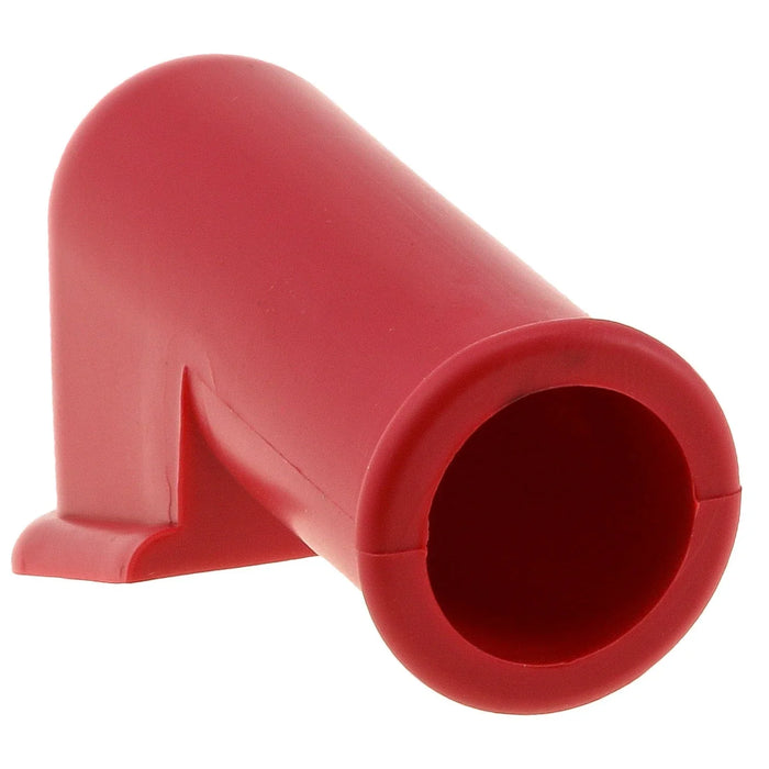 Red angle lug terminal protector for electrical and battery connections