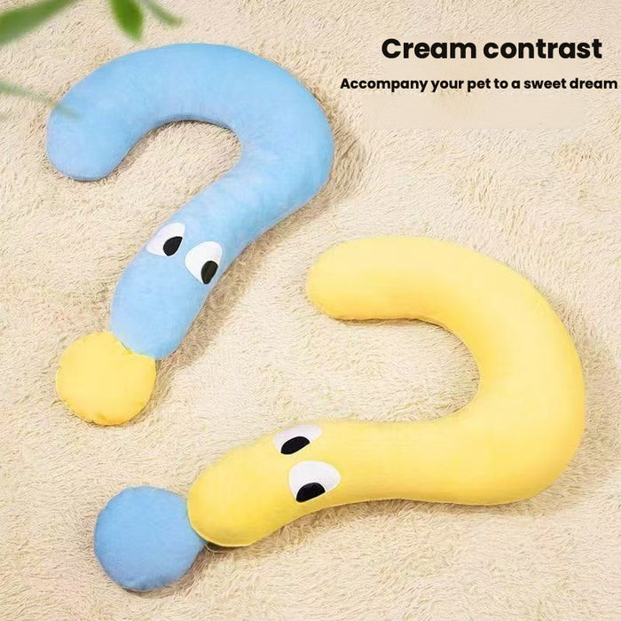 Super Soft Plush Pet Pillow for Dogs & Cats – Washable Half Donut Bed