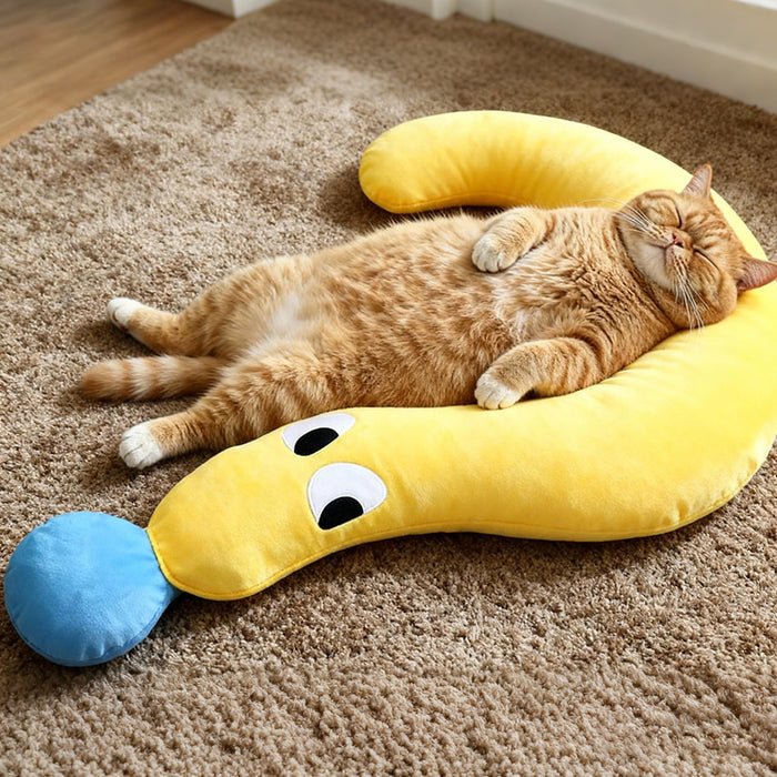 Super Soft Plush Pet Pillow for Dogs & Cats – Washable Half Donut Bed