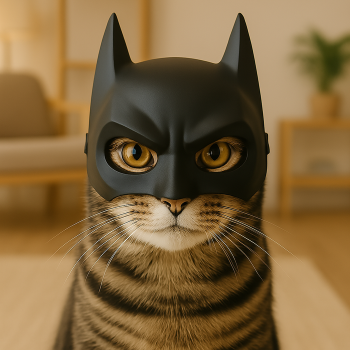 Superhero Cat Mask | Funny Cat Costume for Halloween, Photoshoots & Parties