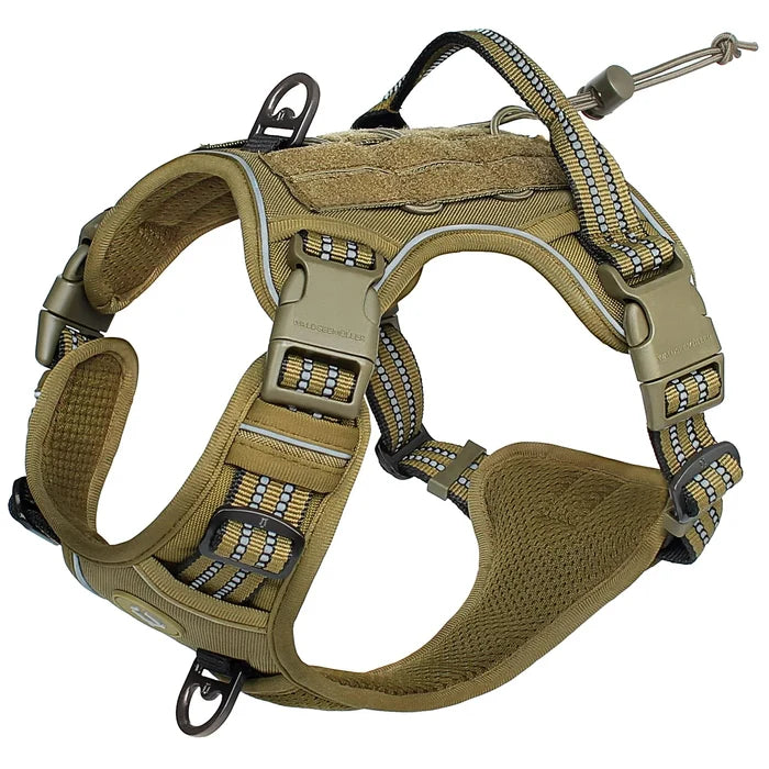 Tactical Dog Harness for Medium & Large Dogs – No Pull MOLLE Military Dog Vest