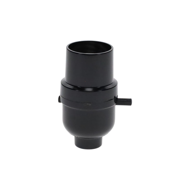 Tall Push Through Phenolic Socket, Medium Base, No UNO Threads, Side Outlet (47688)