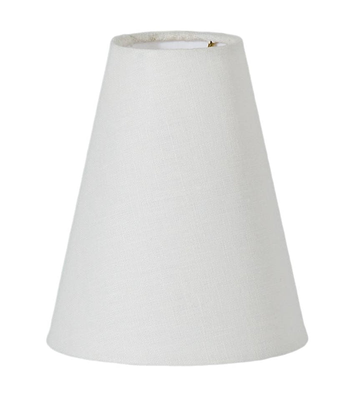 Tapered Deep Empire style Chandelier Shades, Off White Linen (00711WE)