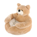 Teddy Bear Pet Bed | Soft Plush Calming Bed for Cats & Small Dogs