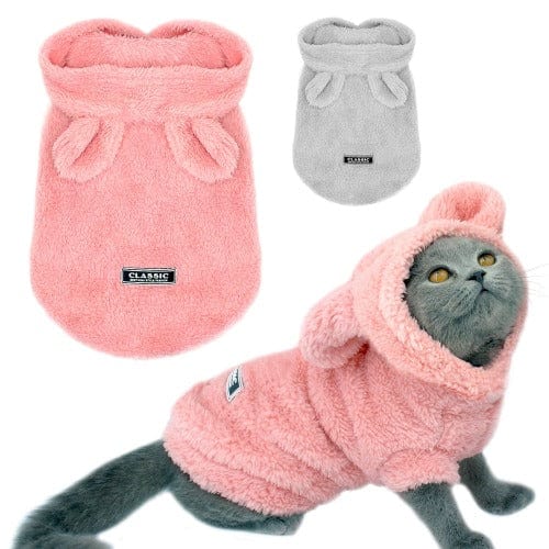 Teddy Fleece Cat & Dog Jacket – Warm Fluffy Winter Coat