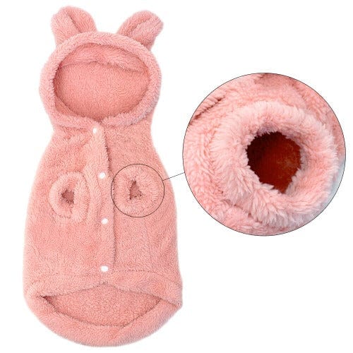 Teddy Fleece Cat & Dog Jacket – Warm Fluffy Winter Coat