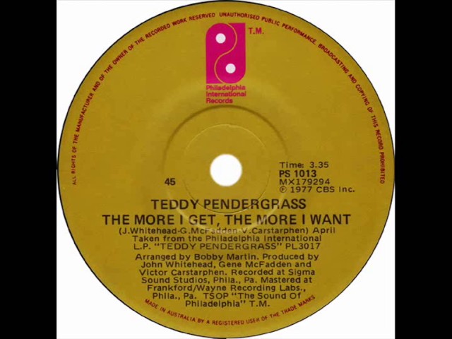Teddy Pendergrass/You Can't Hide From Yourself / The More I Get, The More I want