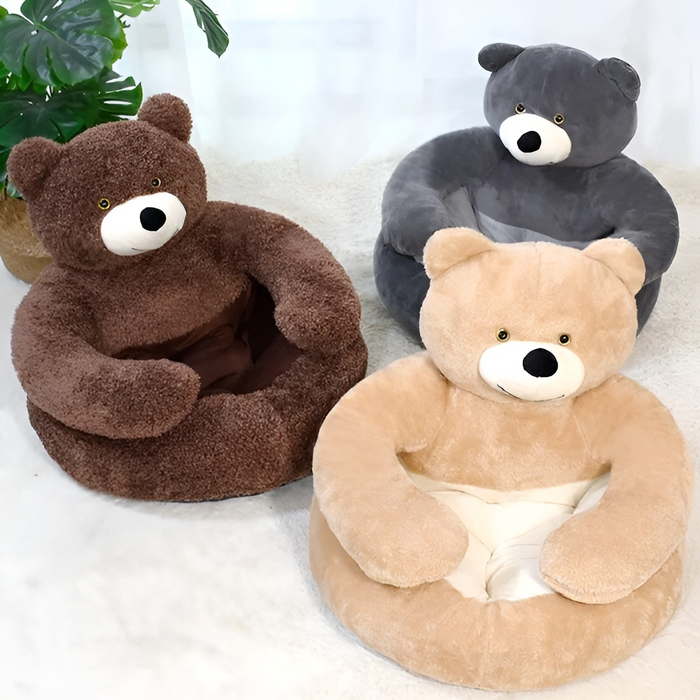 TeddyBear Pet Bed | Ultra Soft Plush Dog & Cat Bed for Cozy Comfort
