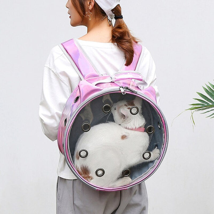 Transparent Portable Pet Backpack for Travel and Breathing