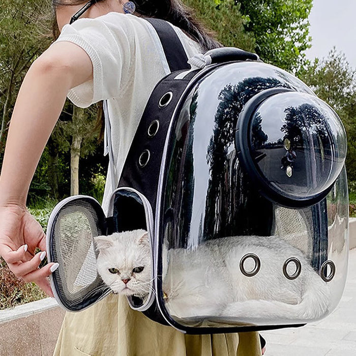 Transparent Skylight Pet Backpack with Large Capacity and Breathable Design