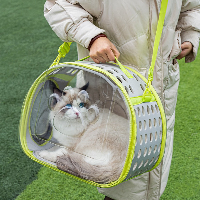 Transparent Space Capsule Pet Backpack