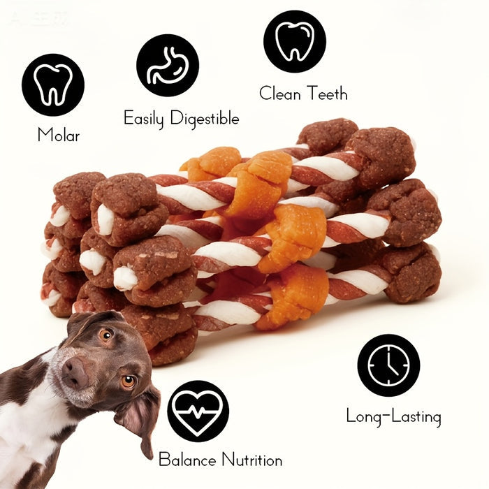 Triple Flavor Dog Chews – Long-Lasting Calcium Bones for Aggressive Chewers (Box of 10)