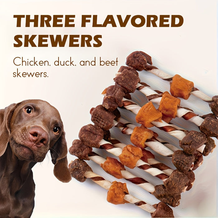Triple Flavor Dog Chews – Long-Lasting Calcium Bones for Aggressive Chewers (Box of 10)