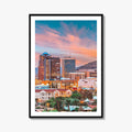 Tucson Skyline Fine Art Photo Print, Arizona, Downtown, Sentinel Peak A Mountain, Wall Decor