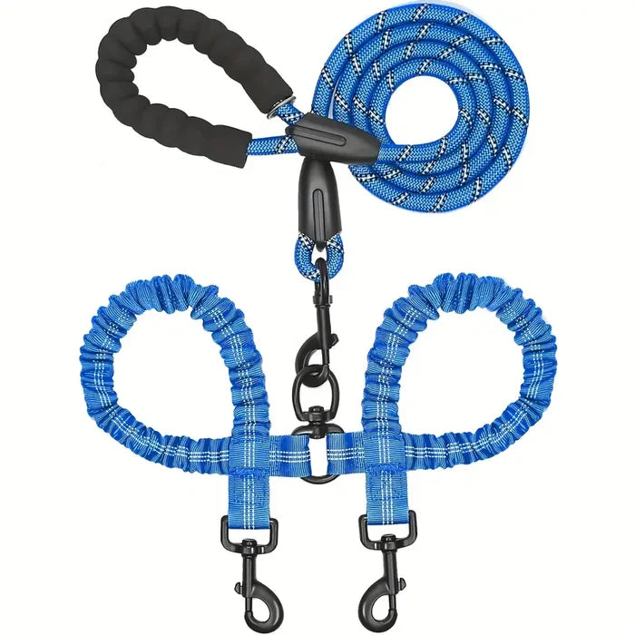 Two-Dog No-Pull 360° Swivel Leash | Tangle-Free Dual Dog Lead
