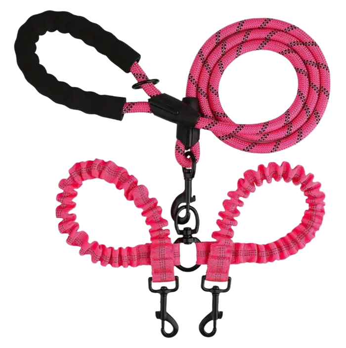 Two-Dog No-Pull 360° Swivel Leash | Tangle-Free Dual Dog Lead