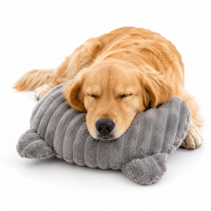 U-Shaped Plush Dog Pillow for Neck Support & Cozy Resting Comfort