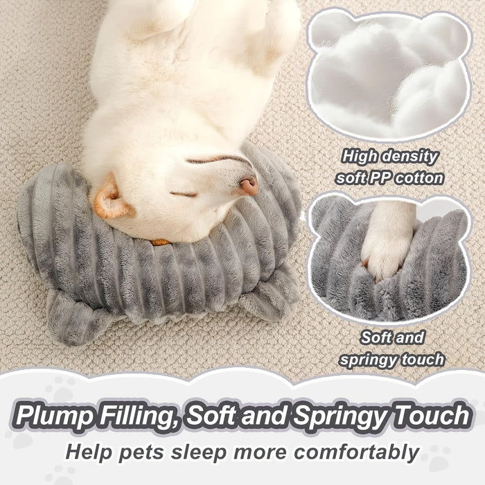 U-Shaped Plush Dog Pillow for Neck Support & Cozy Resting Comfort