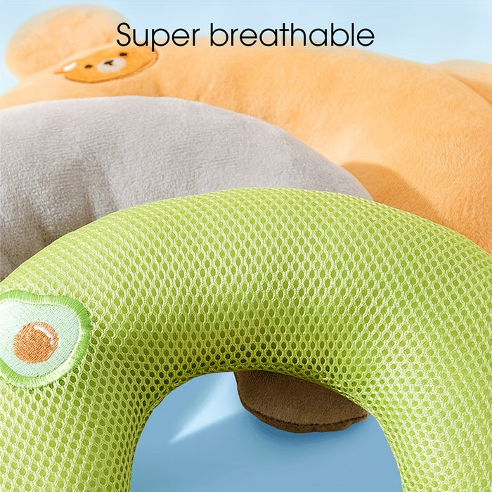 U-Shaped Plush Pet Pillow for Dogs & Cats with Neck Support Cushion